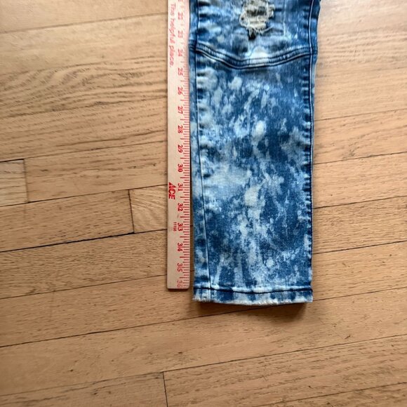 CJ Black Premium Denim Distressed Skinny Jeans Mens Size 32x30 Moto Biker Blue - Picture 8 of 10